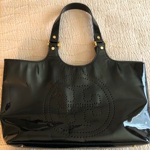 Tory Burch Black Patent Tote